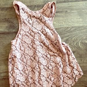 Light purple lace halter blouse